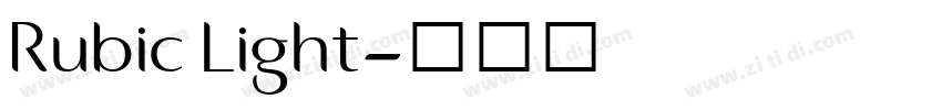 Rubic Light字体转换